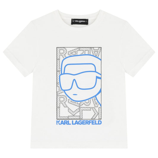 Karl Lagerfeld - Тениски - Boys White Ikonik Logo T-Shirt - Love|Labels