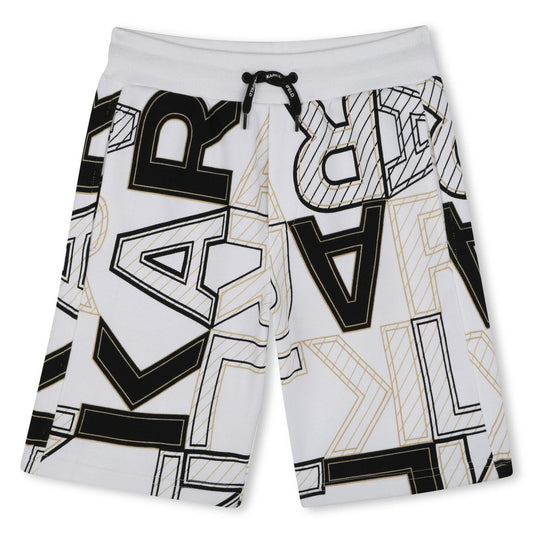 Karl Lagerfeld - Шорти - Boys White Logo Shorts - Love|Labels
