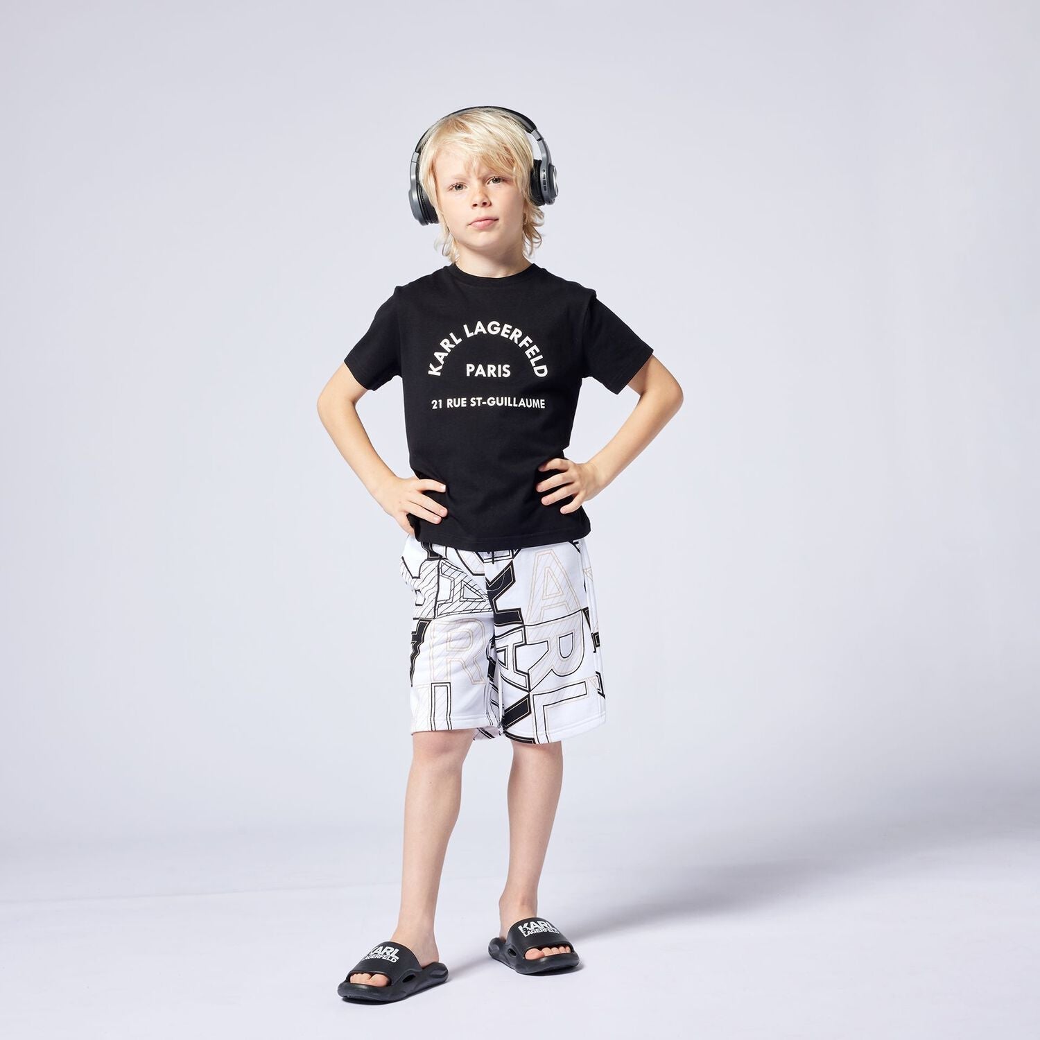 Karl Lagerfeld - Шорти - Boys White Logo Shorts - Love|Labels