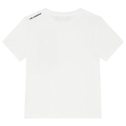 Karl Lagerfeld - Тениски - Boys White Logo T-Shirt - Love|Labels