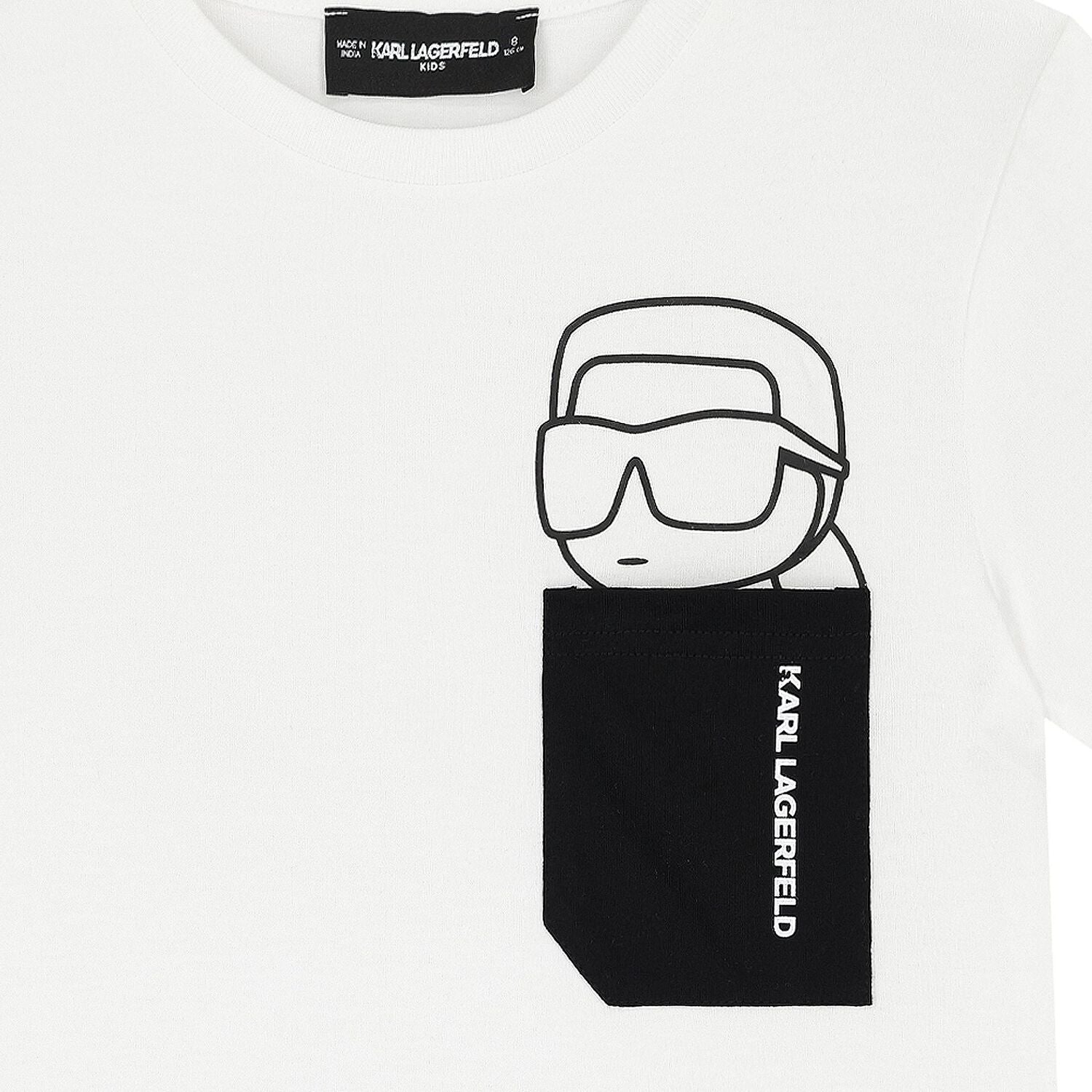 Karl Lagerfeld - Тениски - Boys White Logo T-Shirt - Love|Labels