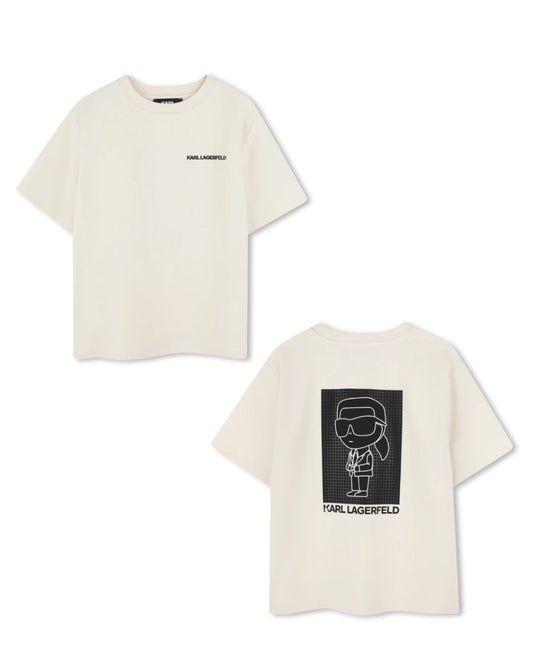 Karl Lagerfeld - Тениски - Ecru Short - Sleeved T-Shirt - Love|Labels