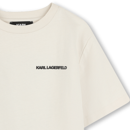 Karl Lagerfeld - Тениски - Ecru Short - Sleeved T-Shirt - Love|Labels
