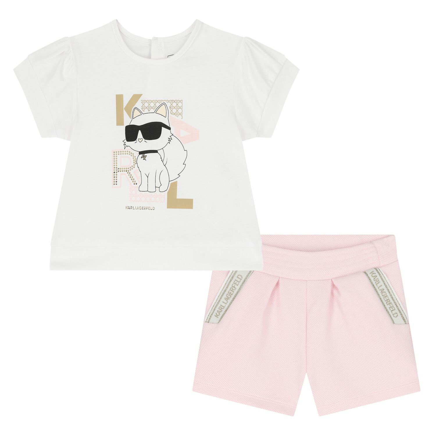 Karl Lagerfeld - Комплекти - Girls Pink And White Set - Love|Labels