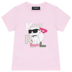 Karl Lagerfeld - Тениски - Girls Pink Choupette Logo T-Shirt - Love|Labels