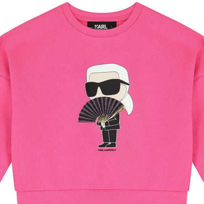 Karl Lagerfeld - Блузи - Girls Pink Ikonik Sweatshirt - Love|Labels