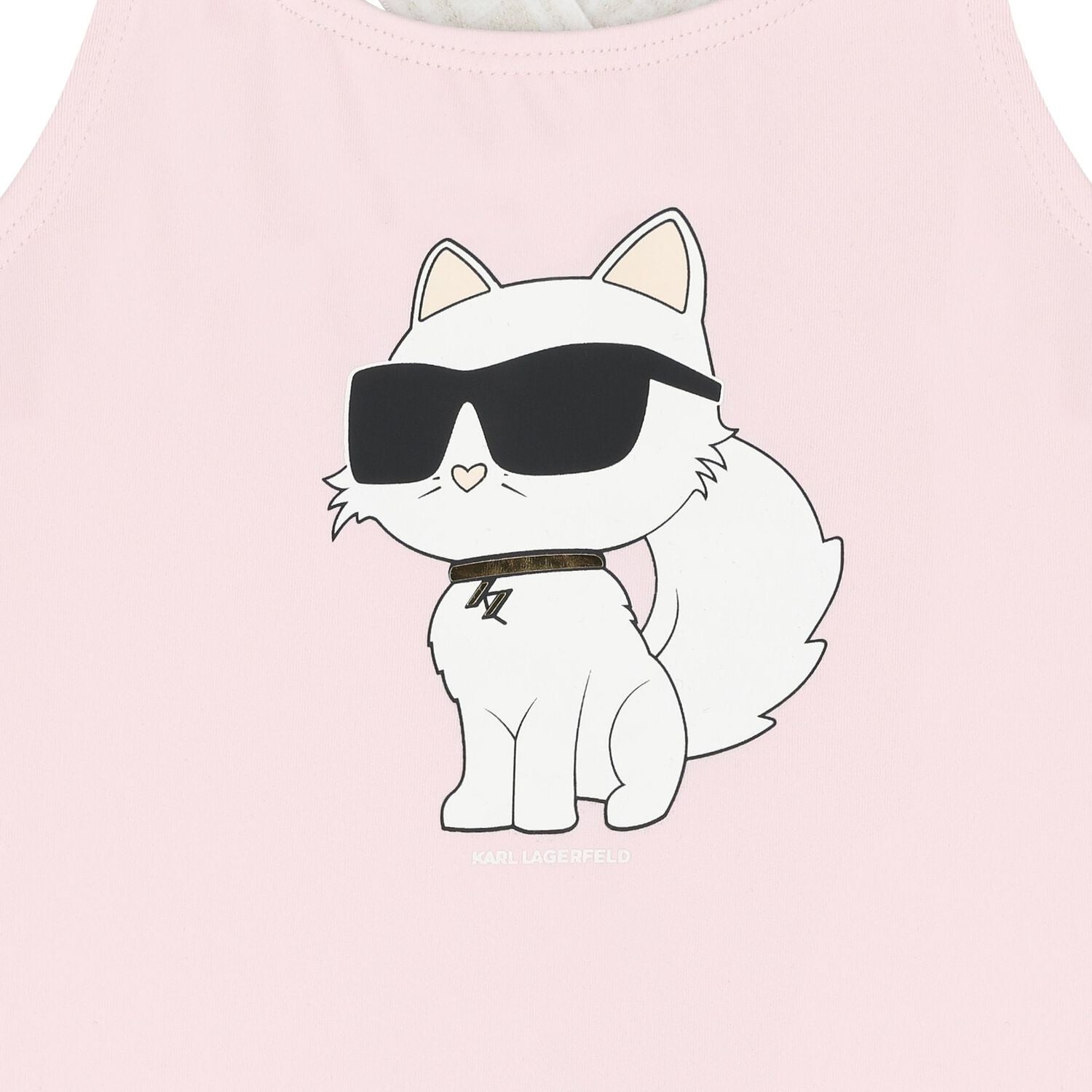 Karl Lagerfeld - Бански - Girls Pink Logo Choupette Swimsuit - Love|Labels