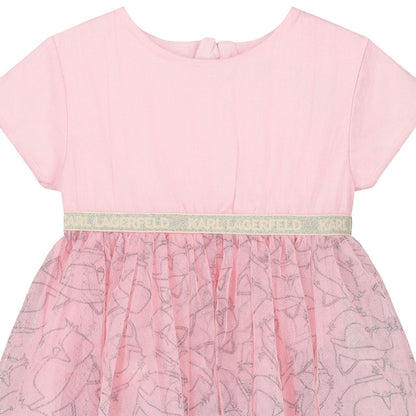Karl Lagerfeld - Рокли - Girls Pink Tulle Choupette Dress - Love|Labels