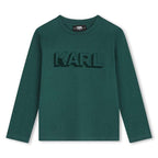 Karl Lagerfeld - Блузи - Green Logo Sleeved T-Shirt - Love|Labels