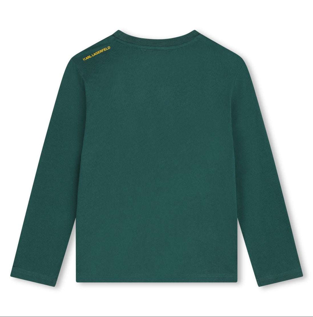 Karl Lagerfeld - Блузи - Green Logo Sleeved T-Shirt - Love|Labels