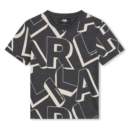Karl Lagerfeld - Тениски - Grey & Ivory Logo T-Shirt - Love|Labels