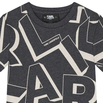 Karl Lagerfeld - Тениски - Grey & Ivory Logo T-Shirt - Love|Labels