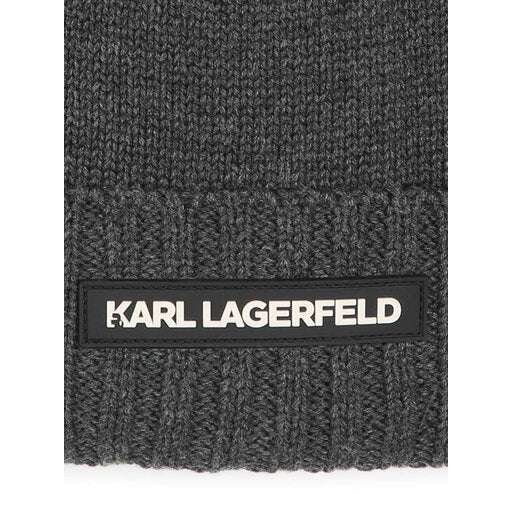Karl Lagerfeld - Аксесоари - Шапки - Grey Logo Beanie - Love|Labels