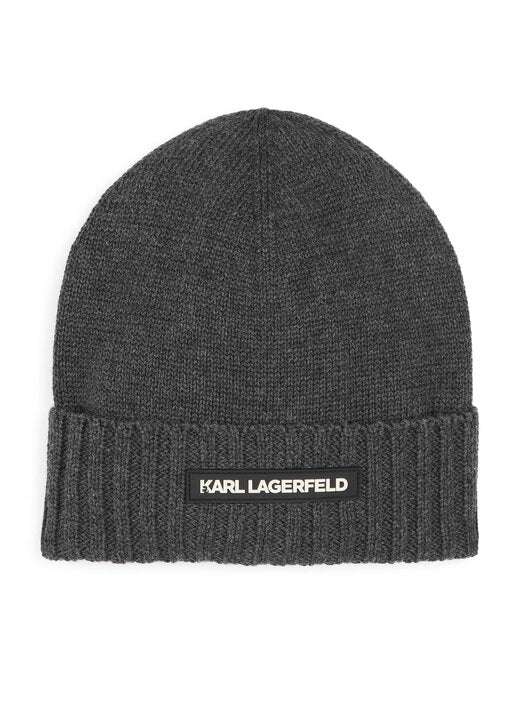 Karl Lagerfeld - Аксесоари - Шапки - Grey Logo Beanie - Love|Labels