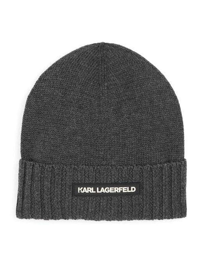 Karl Lagerfeld - Аксесоари - Шапки - Grey Logo Beanie - Love|Labels