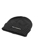 Karl Lagerfeld - Аксесоари - Шапки - Grey Logo Beanie - Love|Labels