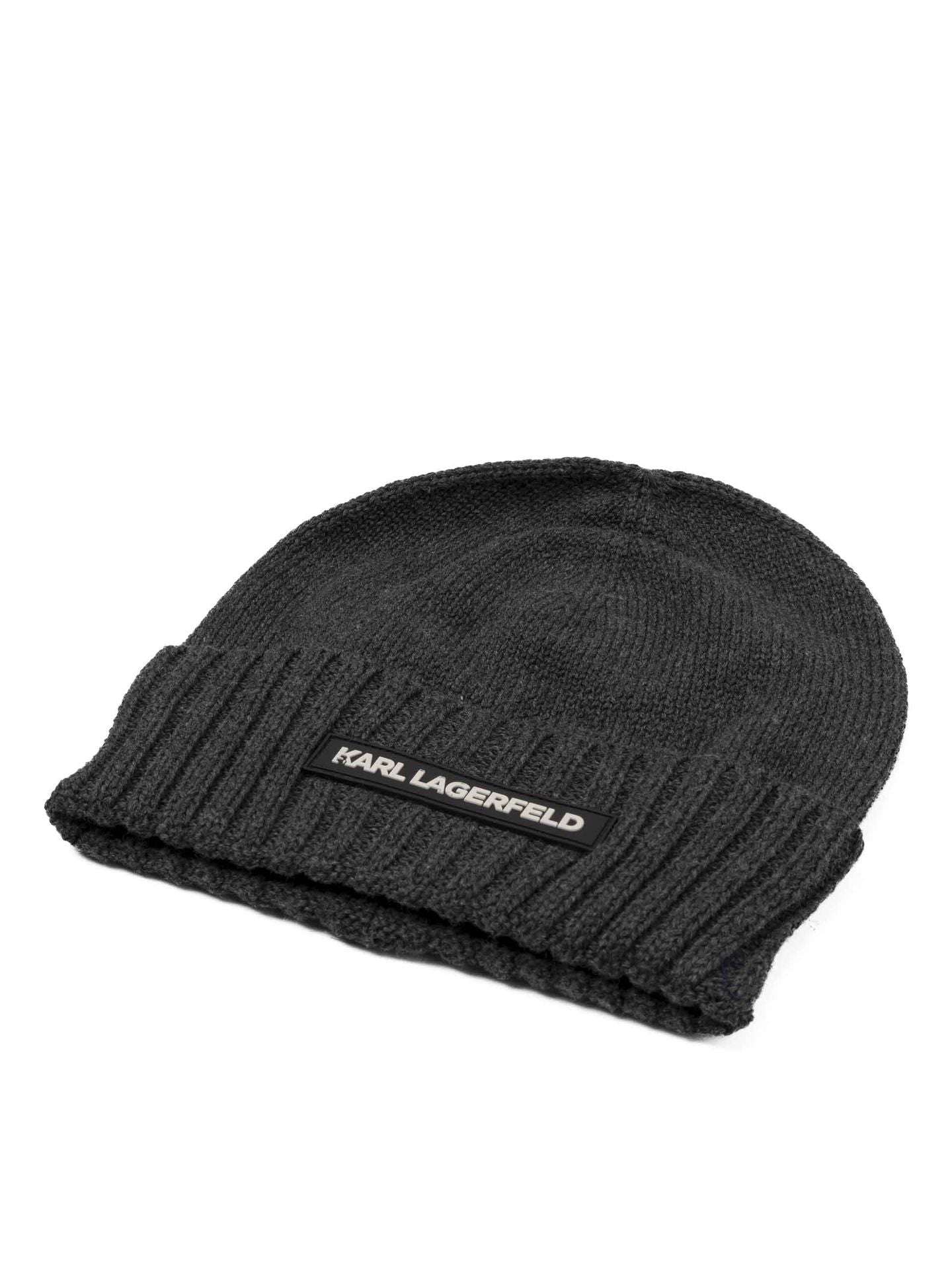 Karl Lagerfeld - Аксесоари - Шапки - Grey Logo Beanie - Love|Labels