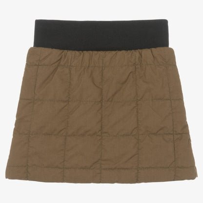 Green Cotton Quilted Skirt