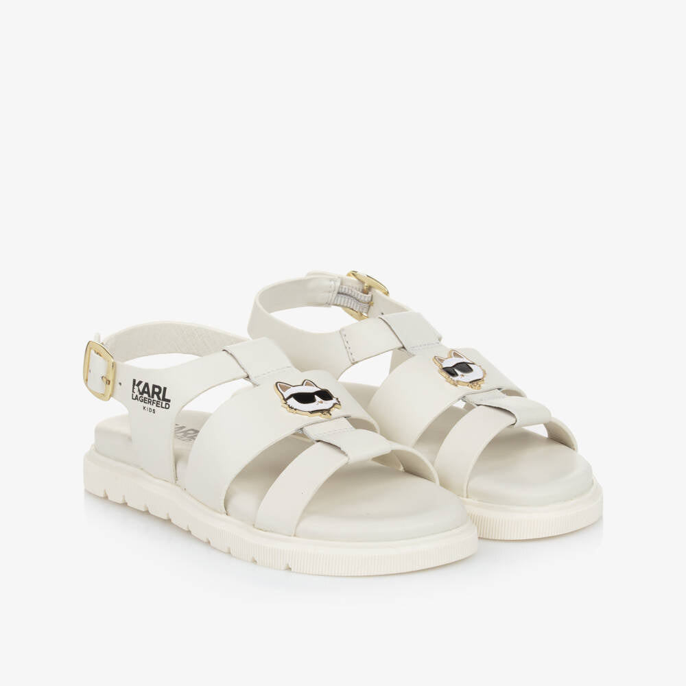 White Leather Sandals