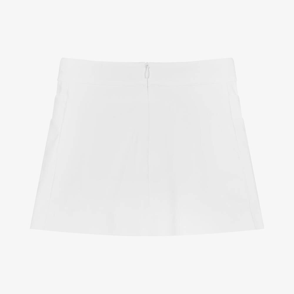 White Logo Mini Skirt