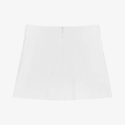 White Logo Mini Skirt