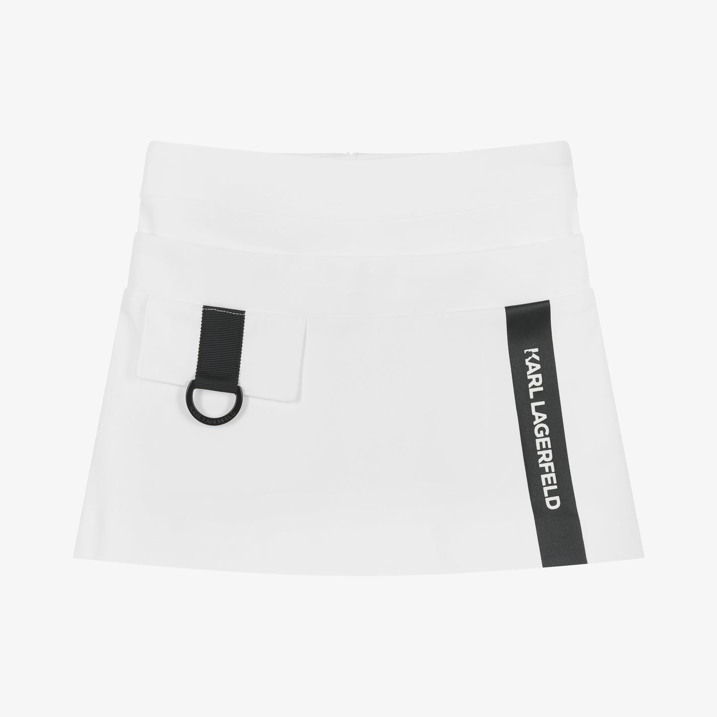 White Logo Mini Skirt