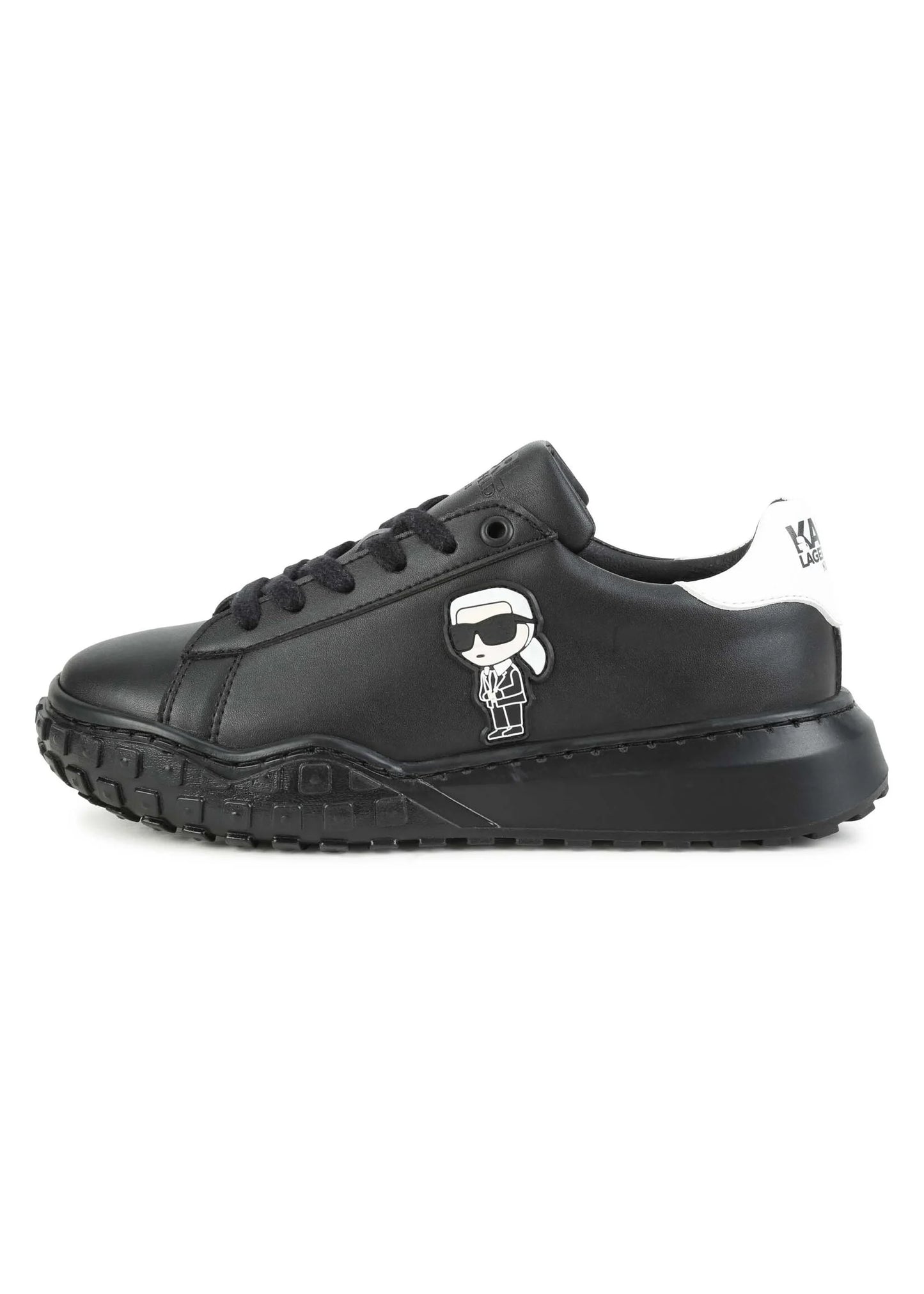 Black Karl Leather Sneakers