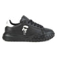 Black Karl Leather Sneakers