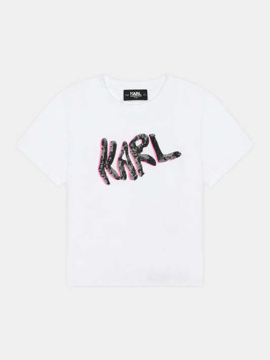 Karl White T-Shirt Logo