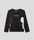 Karl Lagerfeld - Блузи - K/Ikonik Long Sleeve T-Shirt - Love|Labels