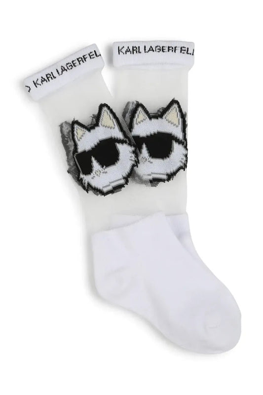 Karl Lagerfeld - Аксесоари - Други - Long Logo White Socks - Love|Labels