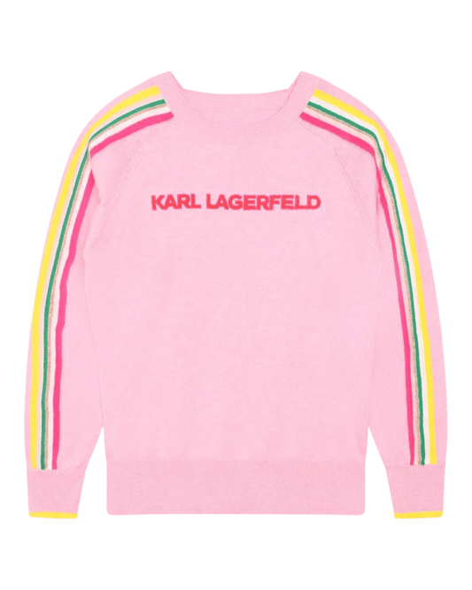 Karl Lagerfeld - Блузи - Pink Stripes Sweater - Love|Labels