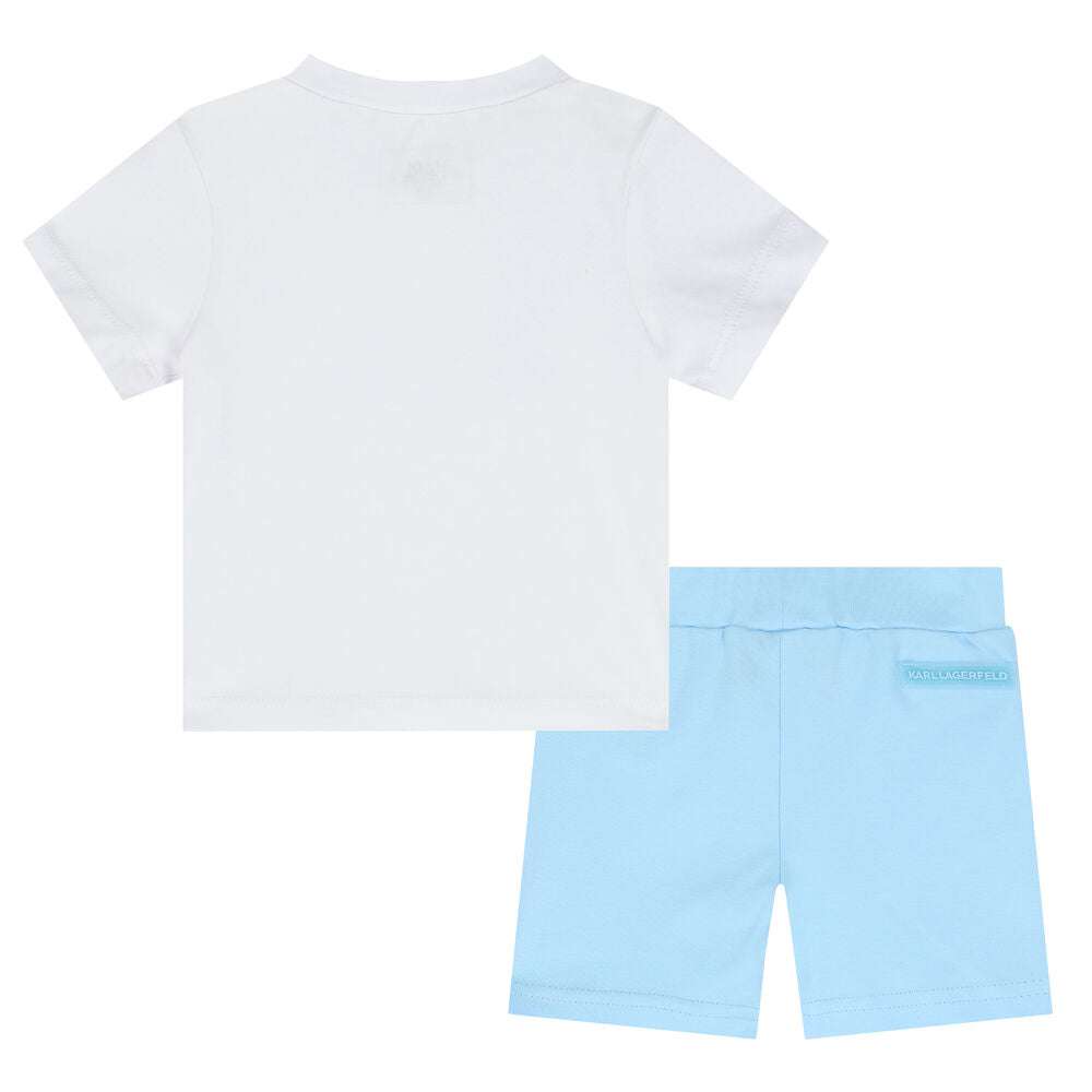 Karl Lagerfeld - Комплекти - While/Blue Logo Baby Set - Love|Labels