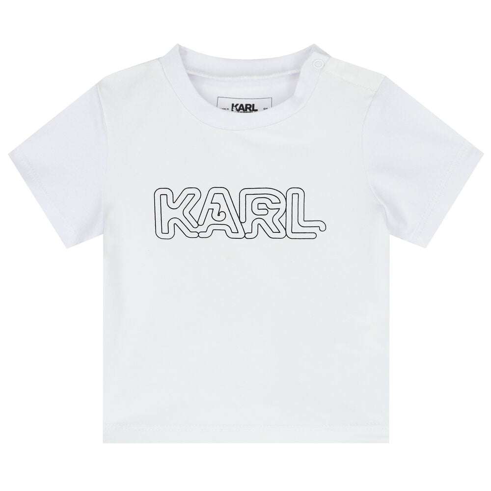 Karl Lagerfeld - Комплекти - While/Blue Logo Baby Set - Love|Labels
