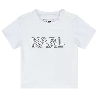 Karl Lagerfeld - Комплекти - While/Blue Logo Baby Set - Love|Labels