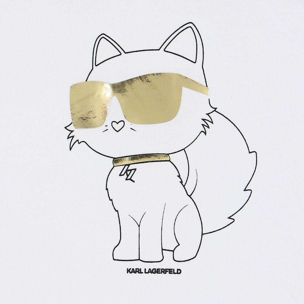 Karl Lagerfeld - Рокли - White Choupette Logo Dress - Love|Labels