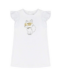 White Choupette Logo Dress