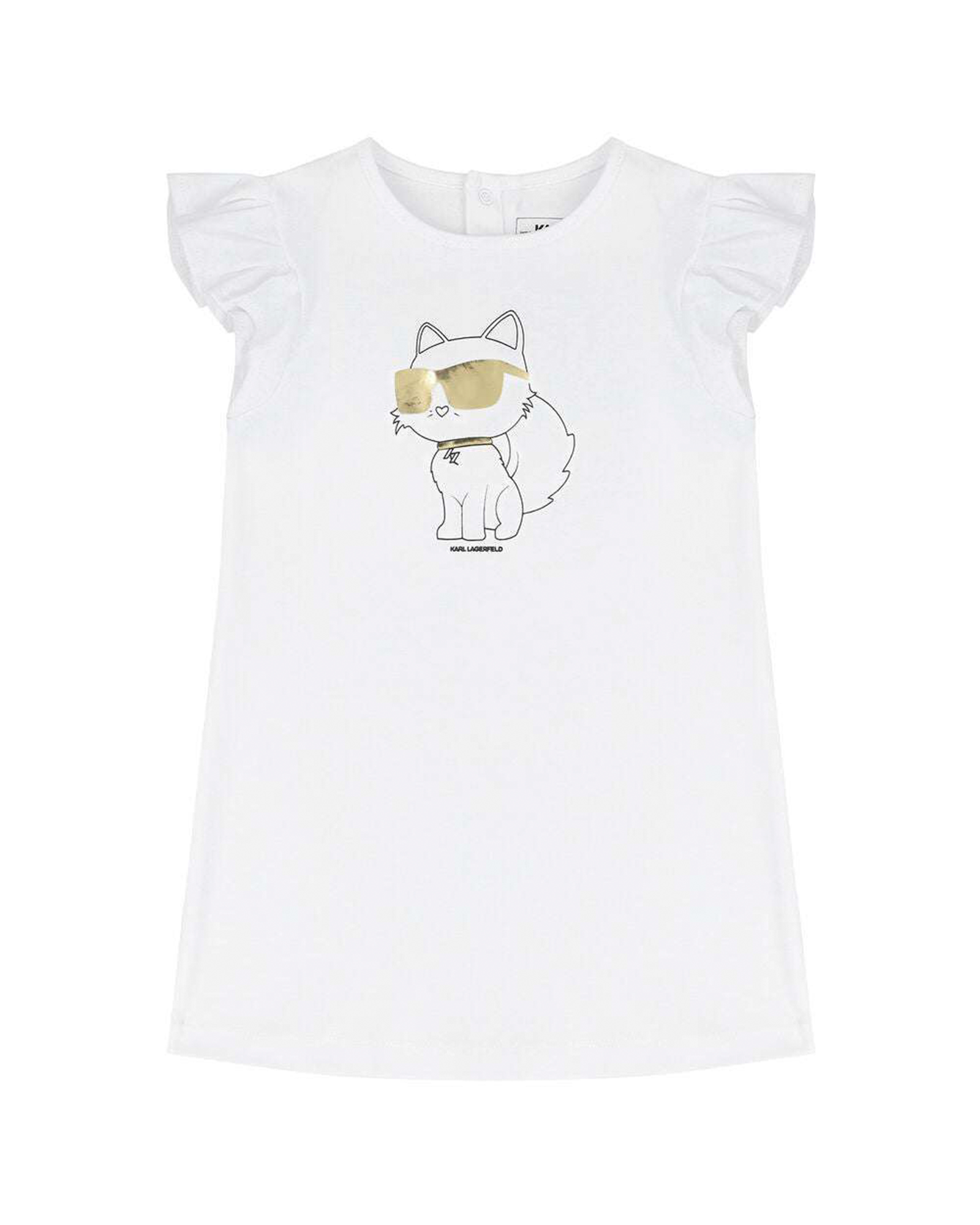 White Choupette Logo Dress