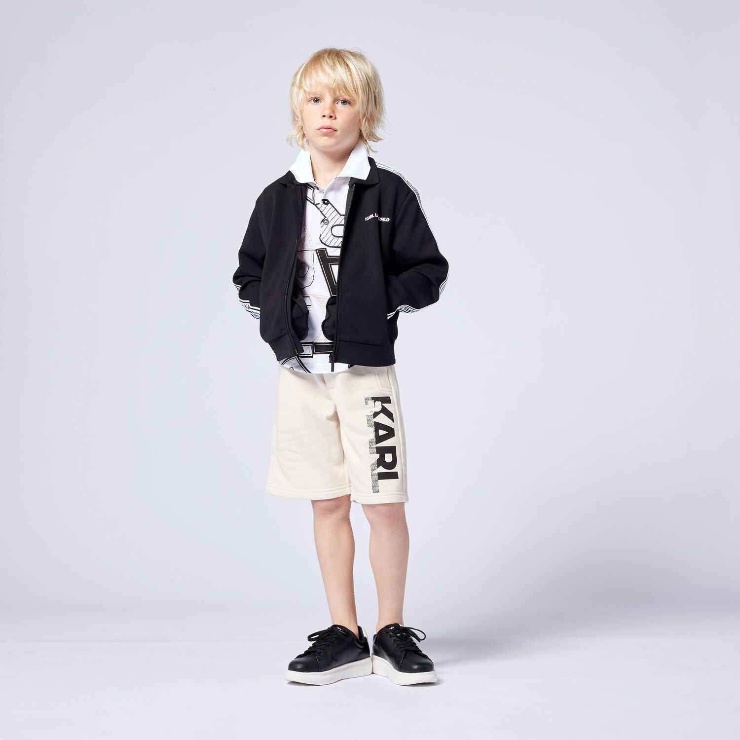 Karl Lagerfeld - Тениски - White Logo Polo Shirt - Love|Labels