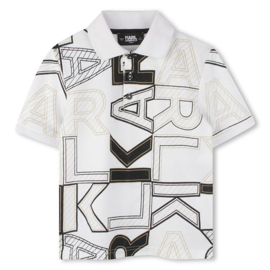 Karl Lagerfeld - Тениски - White Logo Polo Shirt - Love|Labels
