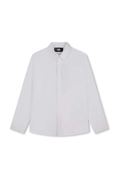 Karl Lagerfeld - Ризи - White Long - Sleeved Shirt - Love|Labels