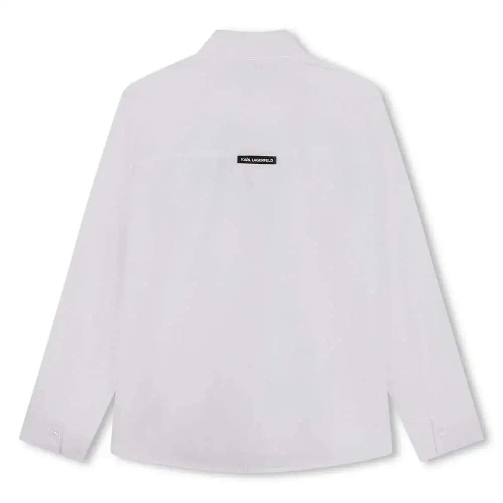 Karl Lagerfeld - Ризи - White Long - Sleeved Shirt - Love|Labels