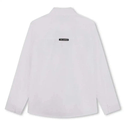 Karl Lagerfeld - Ризи - White Long - Sleeved Shirt - Love|Labels