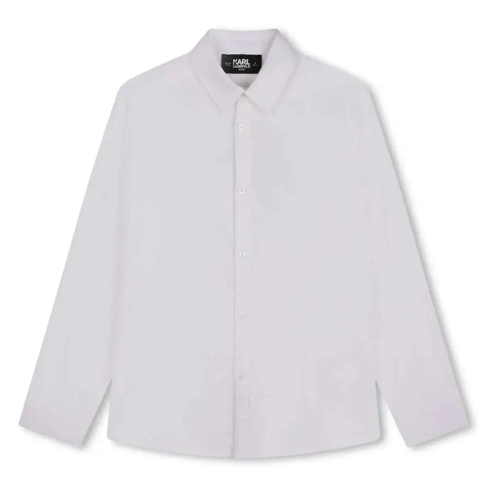 Karl Lagerfeld - Ризи - White Long - Sleeved Shirt - Love|Labels