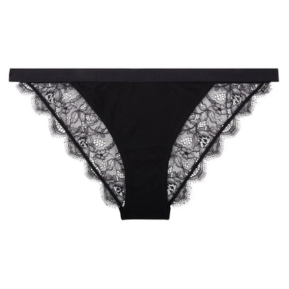 Wild Rose Blk Lace Briefs