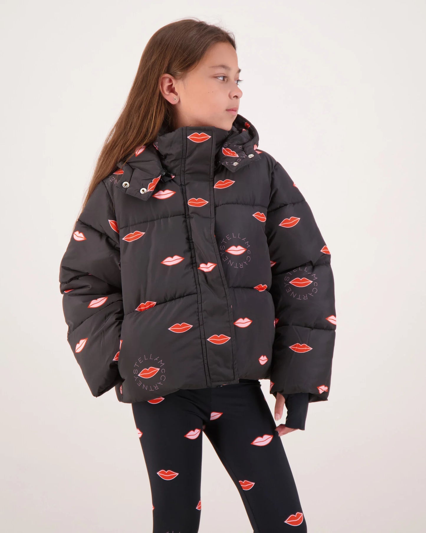 Logo Lips Puffer Jacket