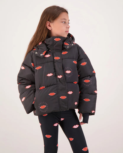 Logo Lips Puffer Jacket
