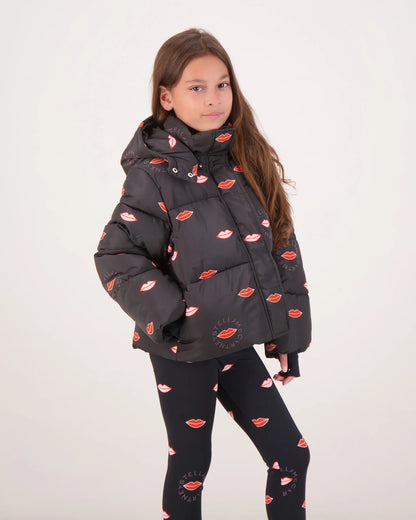 Logo Lips Puffer Jacket