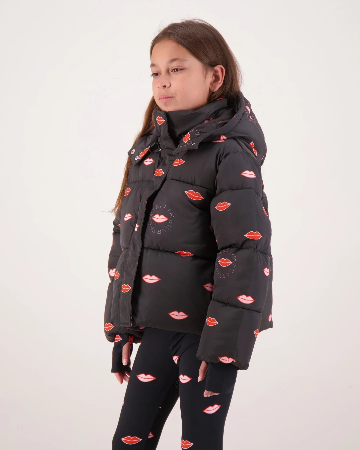 Logo Lips Puffer Jacket