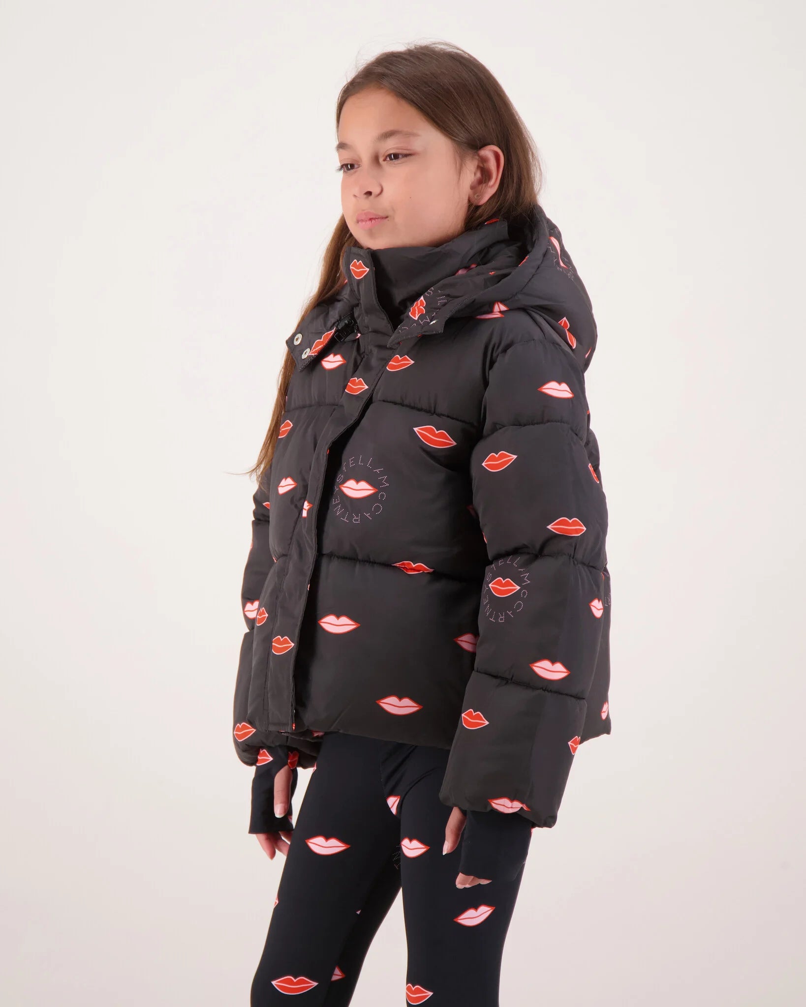 Logo Lips Puffer Jacket